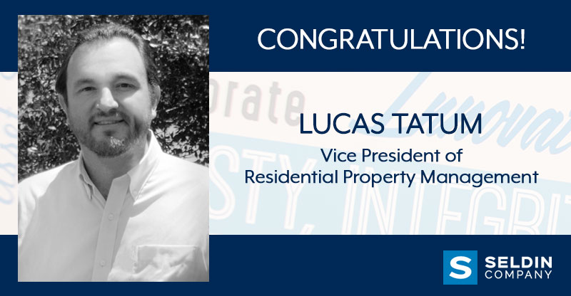 LUCAS TATUM PROMOTED TO VICE PRESIDENT OF RESIDENTIAL PROPERTY MANAGEMENT