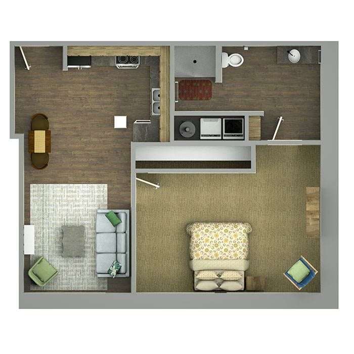 Landmark on Lamar Floorplan 1