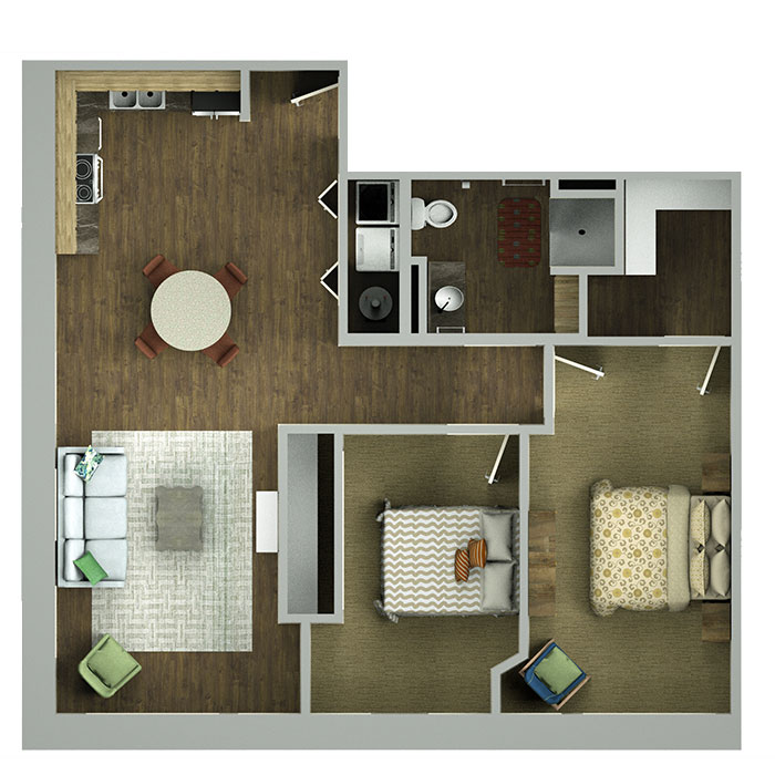 Landmark on Lamar Floorplan 4