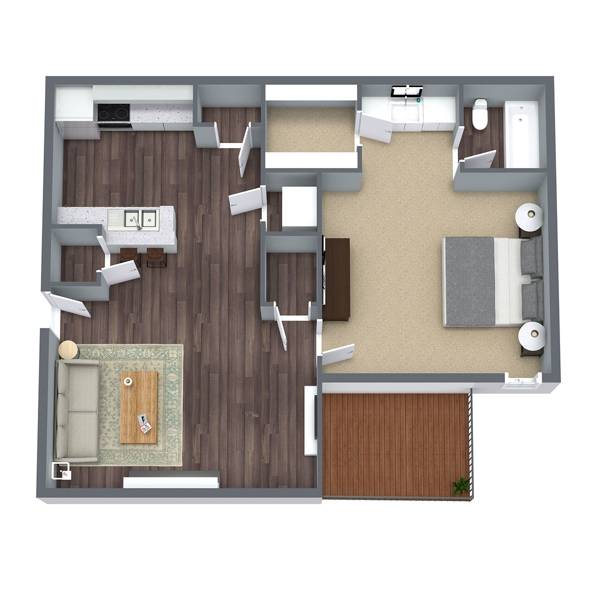 Rock Island Apartments Floorplan 3
