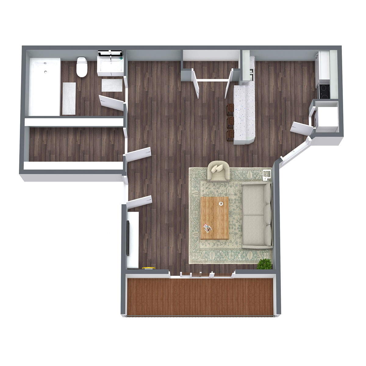 Rock Island Apartments Floorplan 4