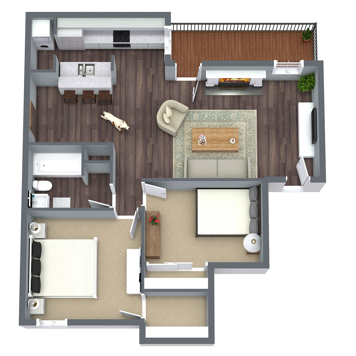 Rock Island Apartments Floorplan 6