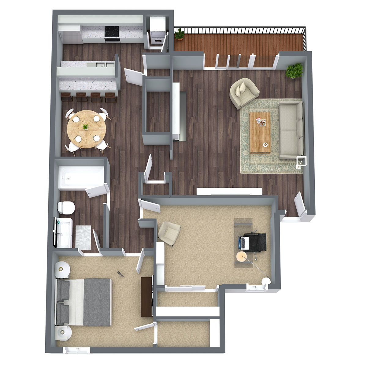 Rock Island Apartments Floorplan 7
