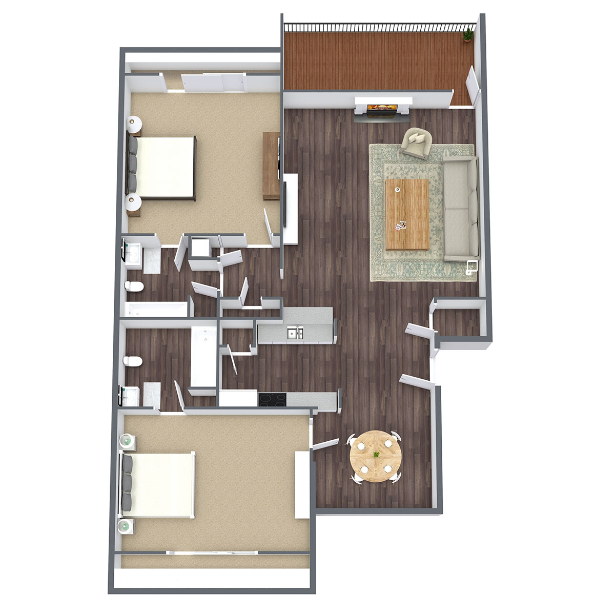 Rock Island Apartments Floorplan 8