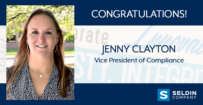JENNY CLAYTON PROMOTED TO VICE PRESIDENT OF COMPLIANCE