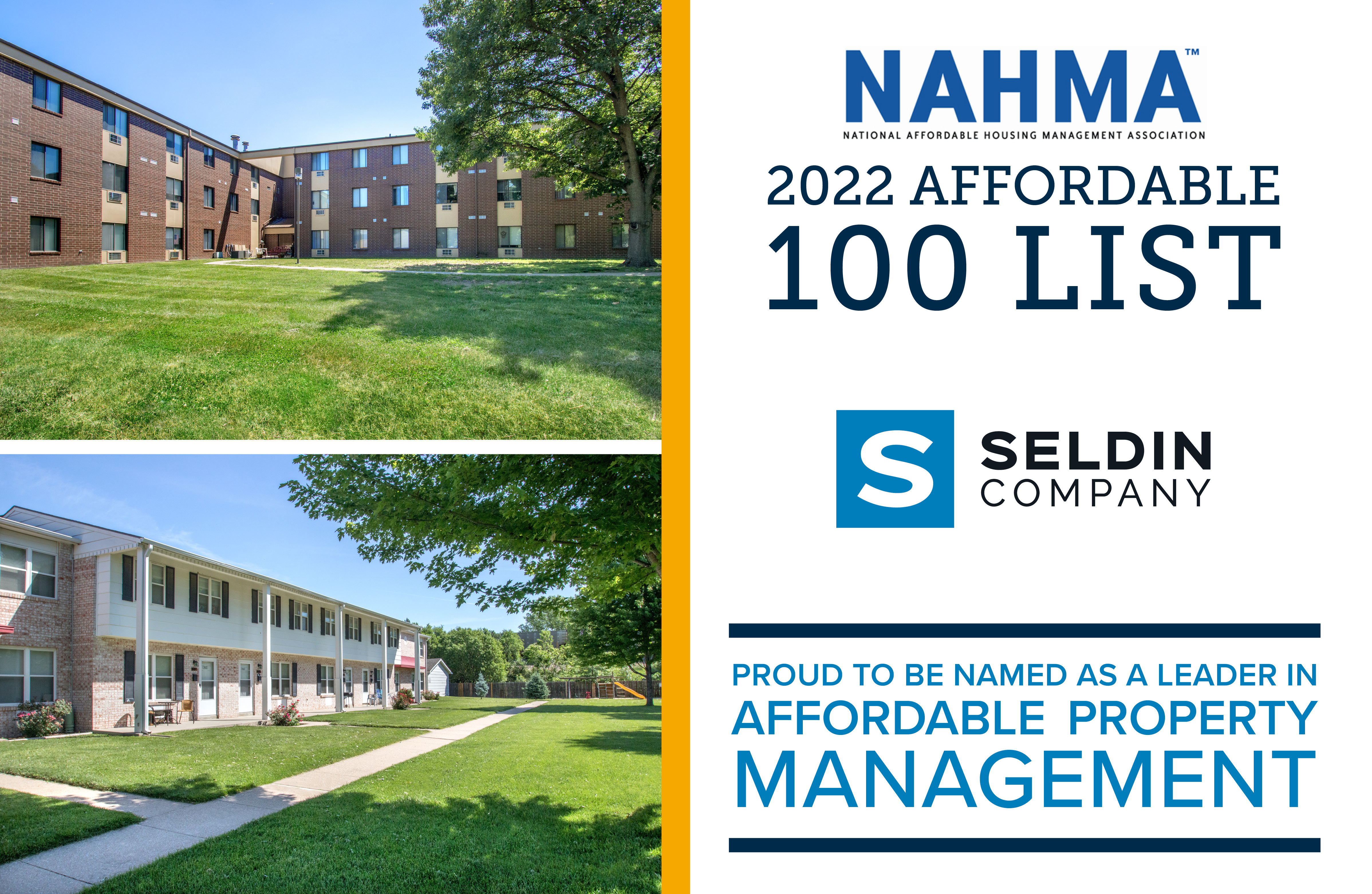 Seldin Company Earns Spot in the Top 50 of 2022 NAHMA Affordable 100 List